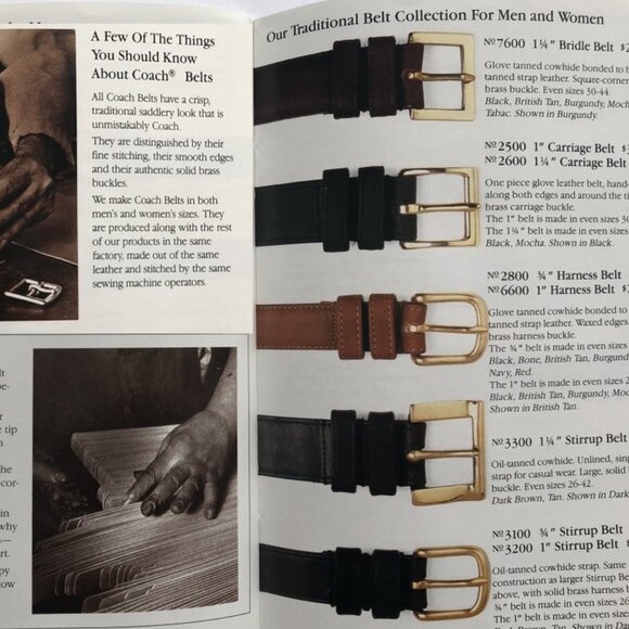 New, Vintage Coach Tan Leather Bridle Belt - Picture 16 of 16